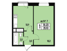 1-к. квартира, 35&nbsp;м²