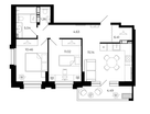 2-к. квартира, 58&nbsp;м²
