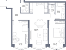 2-к. квартира, 78&nbsp;м²