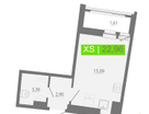 Студия, 22&nbsp;м²