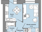 1-к. квартира, 34&nbsp;м²