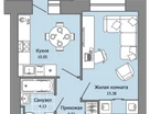 1-к. квартира, 34&nbsp;м²