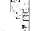 2-к. квартира, 59&nbsp;м²