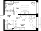 1-к. квартира, 48&nbsp;м²