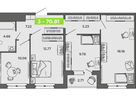 3-к. квартира, 70,8&nbsp;м²