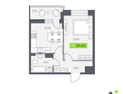 1-к. квартира, 35 м²