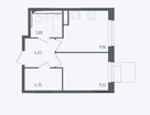 1-к. квартира, 32,3&nbsp;м²