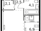 Студия, 26 м²