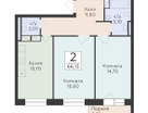 2-к. квартира, 66&nbsp;м²