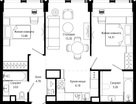 2-к. квартира, 62&nbsp;м²
