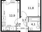 1-к. квартира, 33 м²