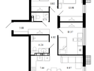 3-к. квартира, 72,8 м²