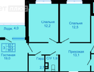 3-комнатная квартира, 86,2&nbsp;м²