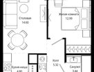 1-к. квартира, 41&nbsp;м²
