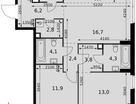 3-к. квартира, 73&nbsp;м²