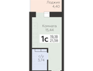 1-к. квартира, 21&nbsp;м²