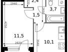 1-к. квартира, 30&nbsp;м²