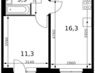 1-к. квартира, 36 м²