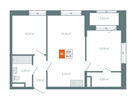 3-к. квартира, 57&nbsp;м²