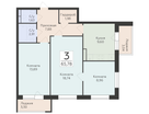 3-к. квартира, 65&nbsp;м²
