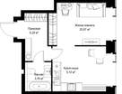 1-к. квартира, 35&nbsp;м²