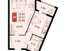 1-к. квартира, 41&nbsp;м²
