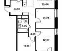 3-к. квартира, 75,5&nbsp;м²
