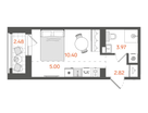 Студия, 22&nbsp;м²