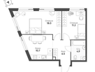 2-к. квартира, 51,3&nbsp;м²