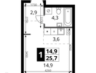 Студия, 25 м²