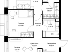 2-к. квартира, 68&nbsp;м²