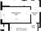 2-к. квартира, 57,9 м²