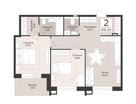 2-к. квартира, 68&nbsp;м²