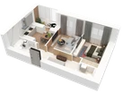 2-к. квартира, 55&nbsp;м²