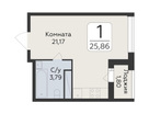 1-к. квартира, 25&nbsp;м²