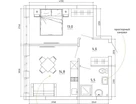2-к. квартира, 38,3&nbsp;м²