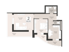 2-к. квартира, 68&nbsp;м²