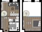 Студия, 39&nbsp;м²