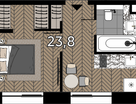 Студия, 23&nbsp;м²