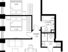 2-к. квартира, 61&nbsp;м²