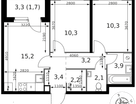 2-к. квартира, 52 м²