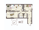 2-к. квартира, 59,6&nbsp;м²