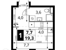 Студия, 19&nbsp;м²