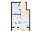 1-к. квартира, 28&nbsp;м²