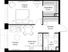 1-к. квартира, 43 м²