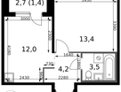 1-к. квартира, 34 м²