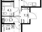 2-к. квартира, 60 м²