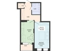 1-к. квартира, 45&nbsp;м²