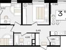 3-к. квартира, 67&nbsp;м²