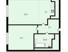 2-к. квартира, 32&nbsp;м²